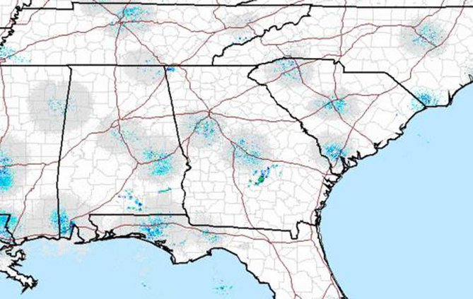 thunderstorm map