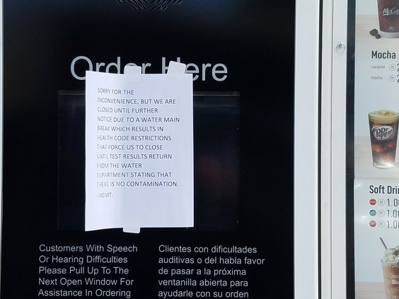 McDonald's drive through sign