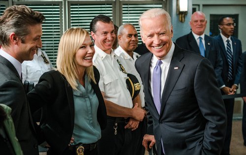 Kelli Giddish and Joe Biden