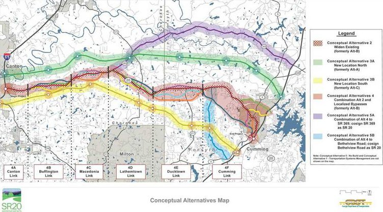 Hwy 20 Canton-Cumming alternatives