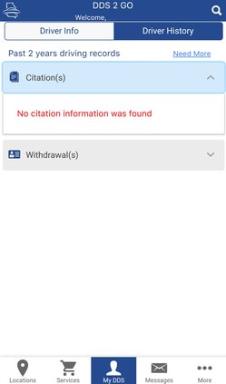 DDS History Page