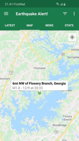 There are reports of a 1.8-magnitude earthquake in Northeast Forsyth on the night of December 9