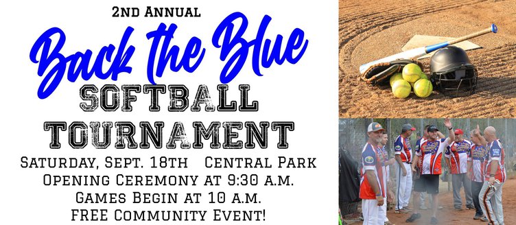back the blue softball