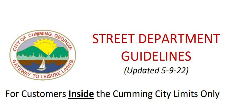 Street waste guidelines