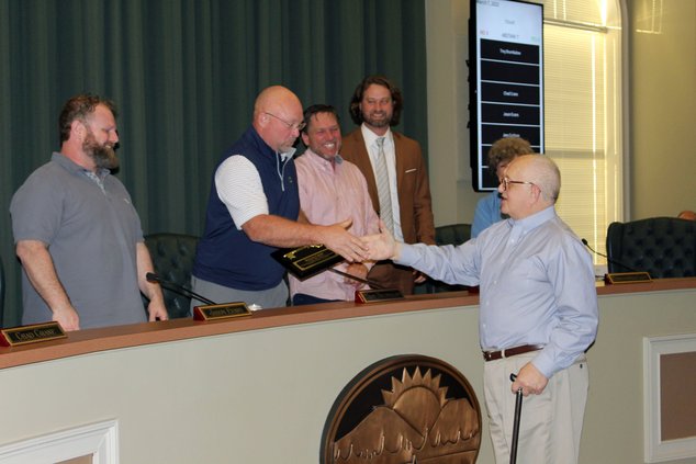 Roger Crow receives key to the city